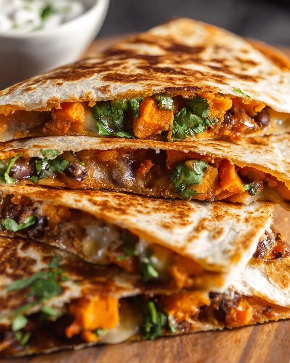25-Minute Sweet Potato Black Bean Quesadillas