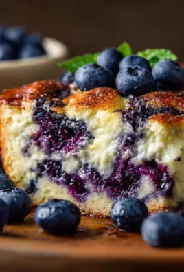 Blueberry cottage cheese breakfast bake in a baking dish