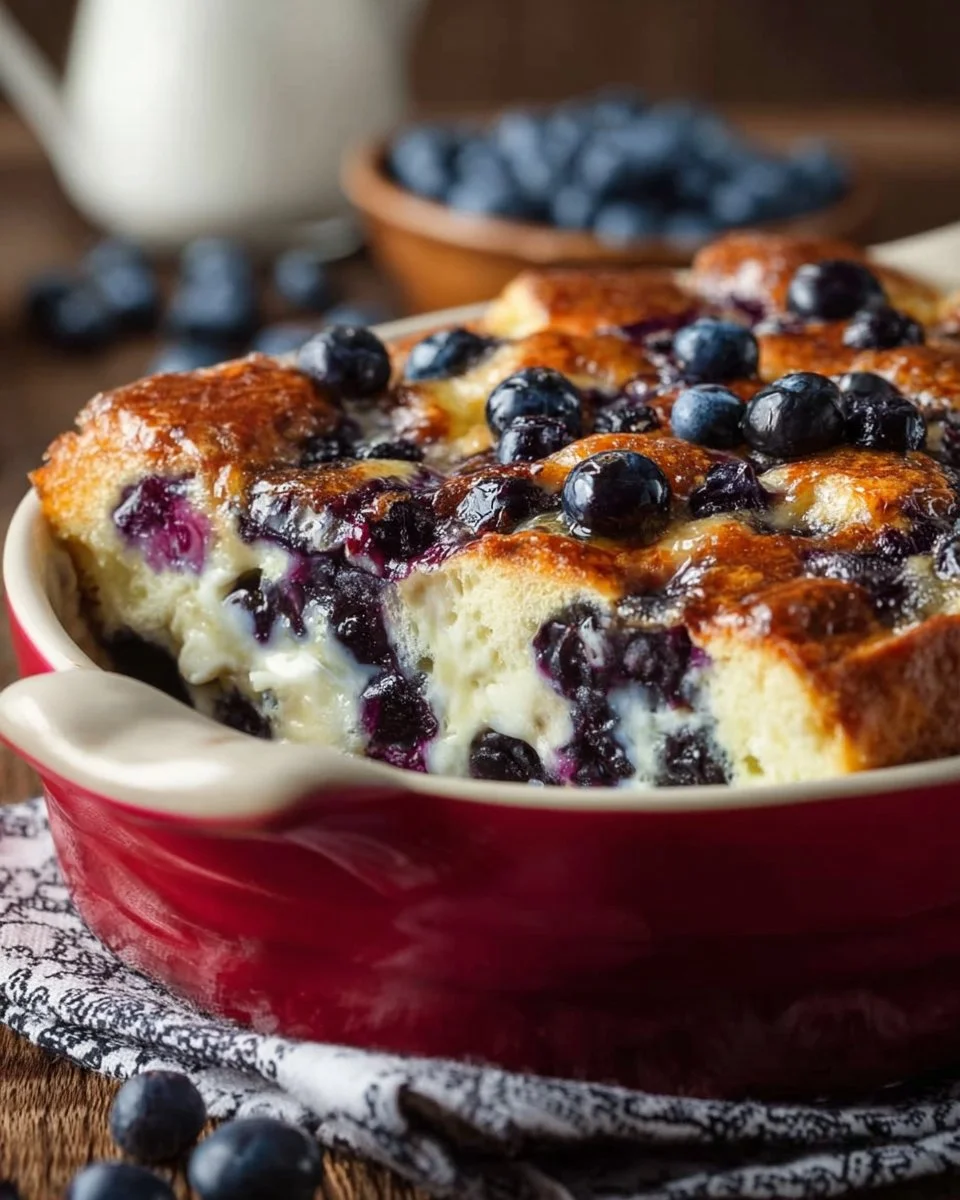 Blueberry Cottage Cheese Breakfast Bake