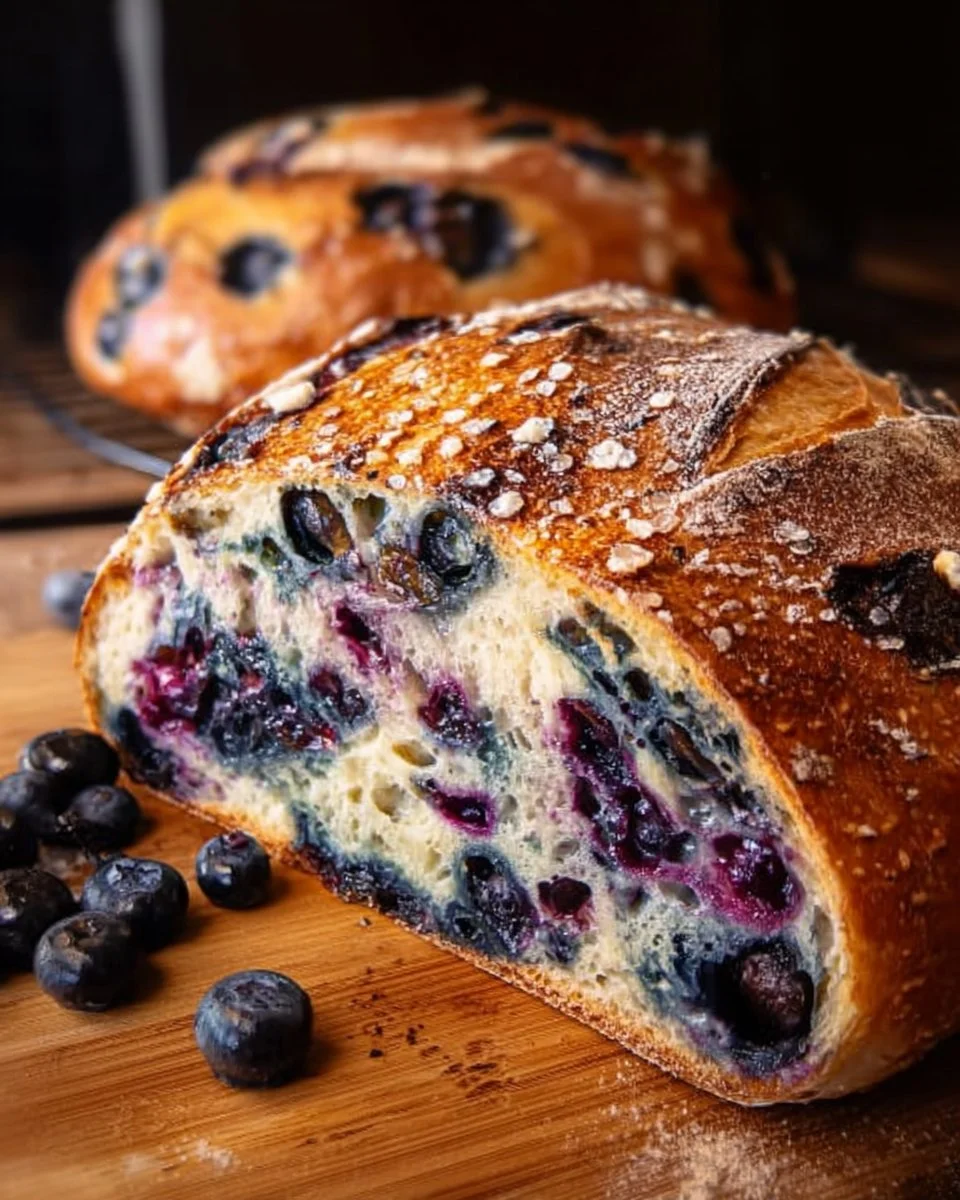 Blueberry Lemon Cream Cheese Sourdough Bread