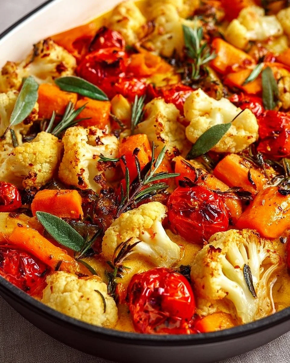 Cheesy Marry Me Roasted Vegetable Medley