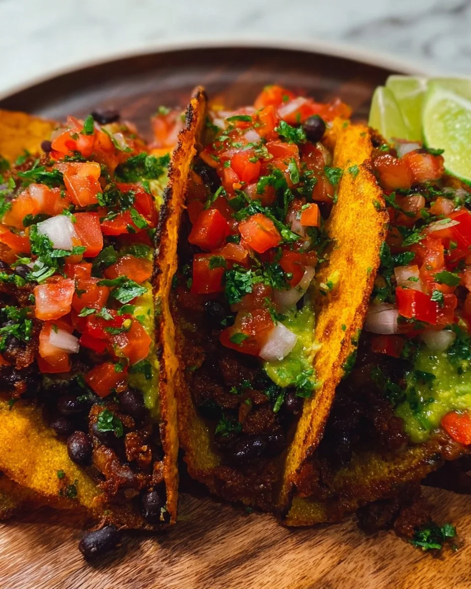 Crispy Black Bean Tacos