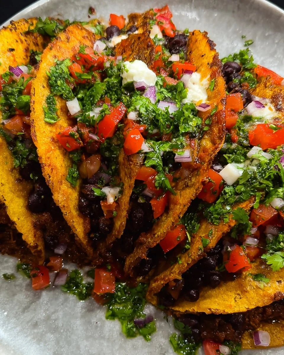 Crispy Black Bean Tacos