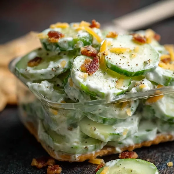 Fresh cucumber slices served as a healthy snack option