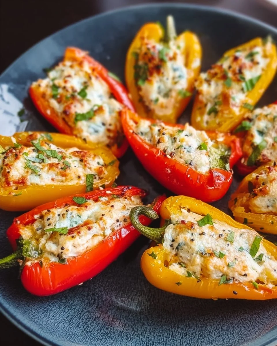 Easy Cheese and Everything Bagel-Stuffed Mini Peppers