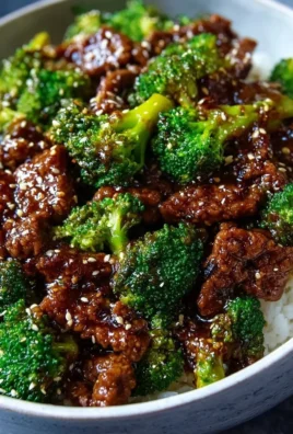 Delicious ground beef and broccoli dish served in a bowl.