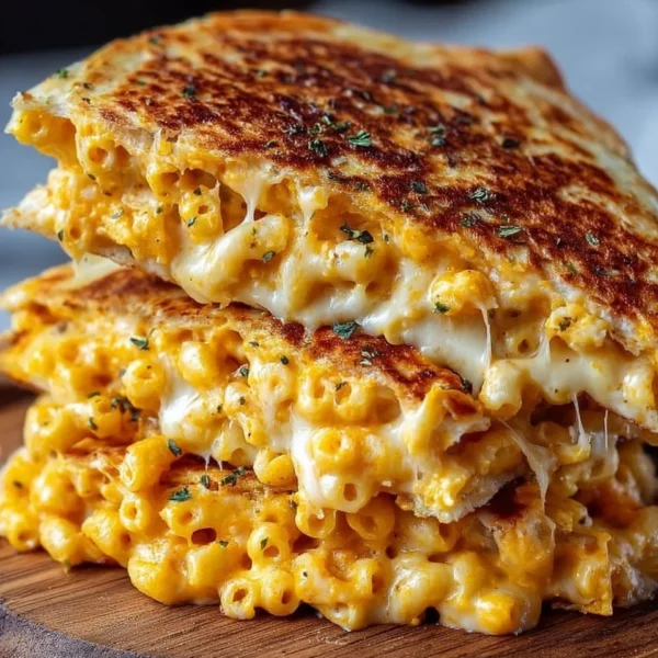 Delicious Mac and Cheese Quesadillas on a plate