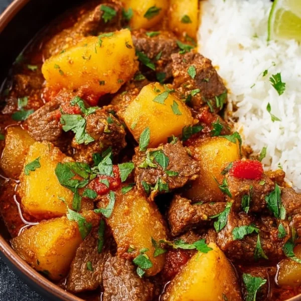 Delicious meat and potatoes recipe served on a plate