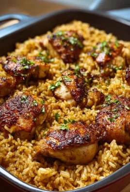 Oven baked chicken served with rice in a delicious and healthy meal.