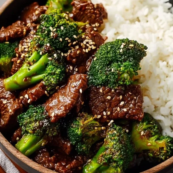 Savory Sesame Instant Pot Beef and Broccoli dish served in a bowl