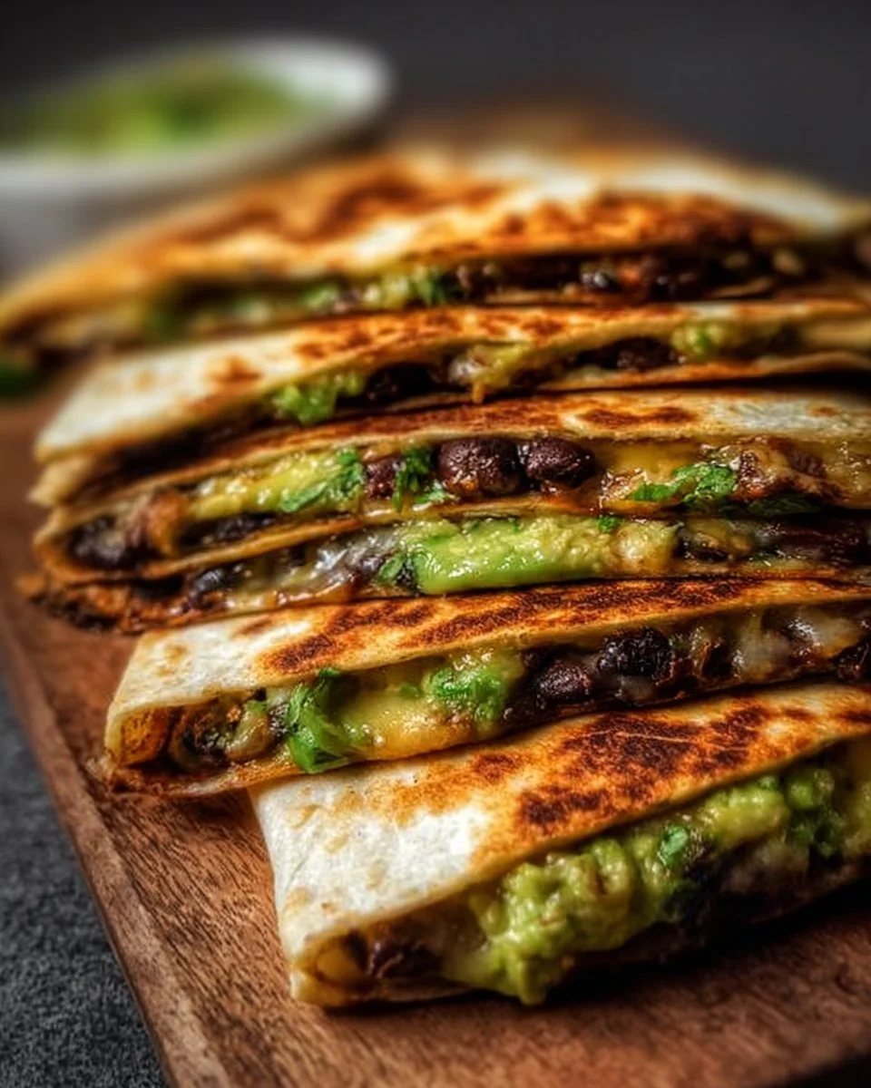 Vegetarian Avocado & Black Bean Quesadilla