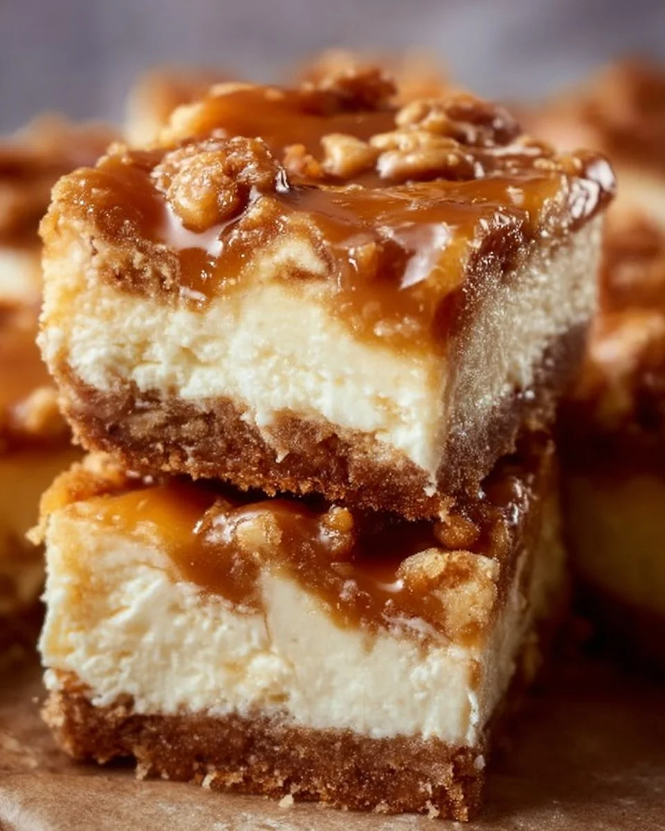 Caramel Apple Cheesecake Bars