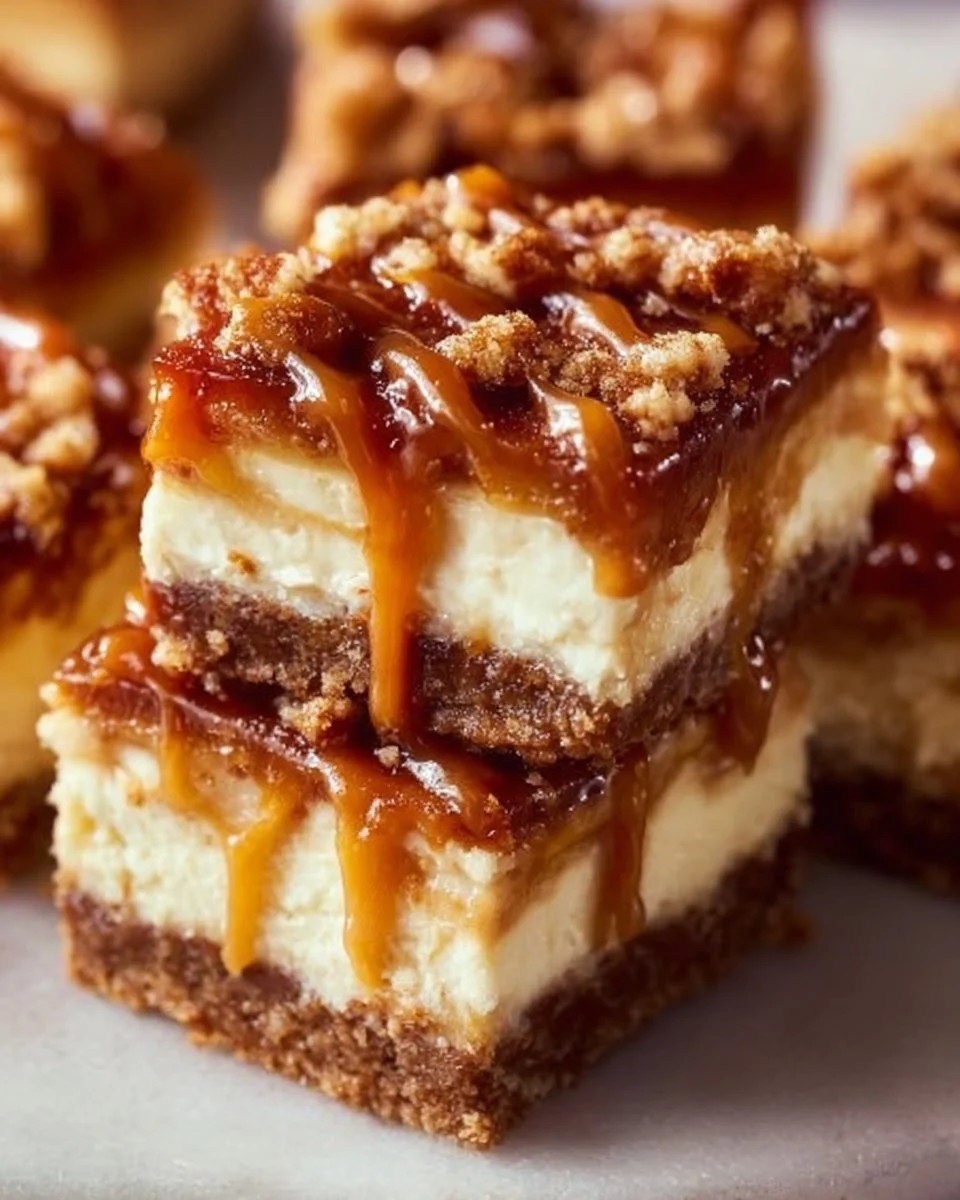 Caramel Apple Cheesecake Bars