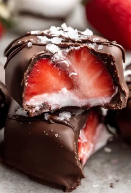 Delicious chocolate covered strawberry yogurt bites for a healthy dessert option