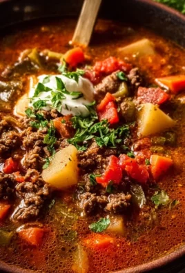 Delicious bowl of Cowboy Soup with vegetables and beans