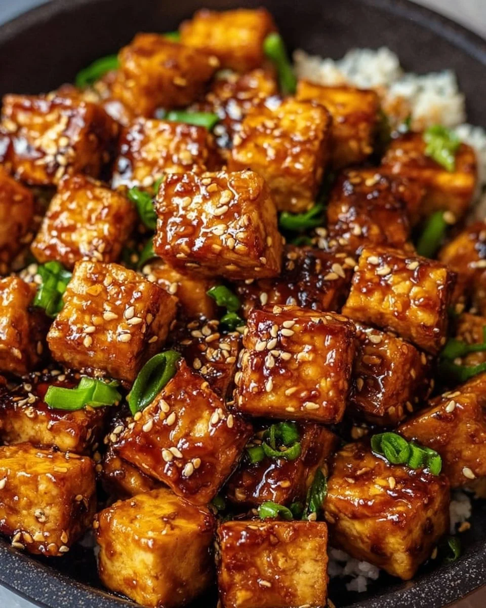 Crispy Honey Garlic Tofu
