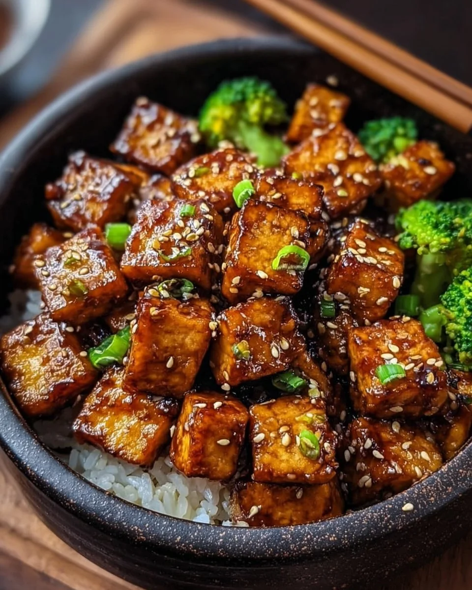 Crispy Honey Garlic Tofu
