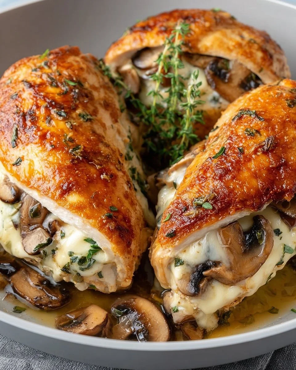 Flavorful Mushroom Stuffed Chicken Breast