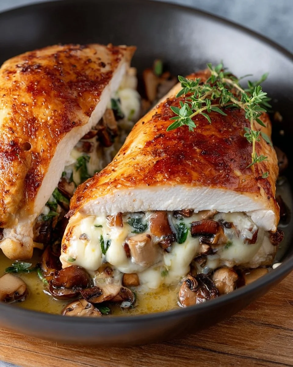Flavorful Mushroom Stuffed Chicken Breast