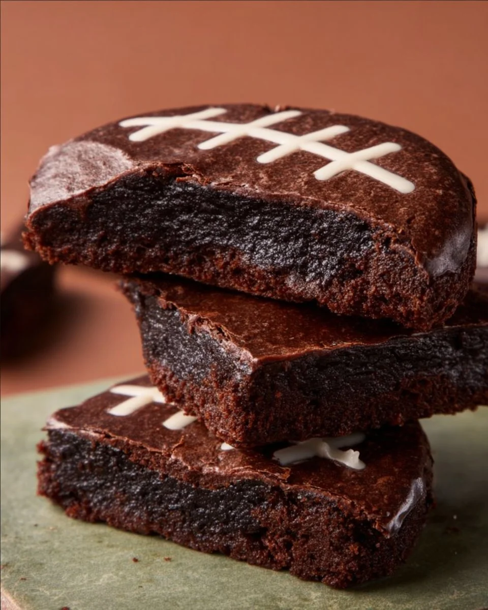 Fudgy football brownies