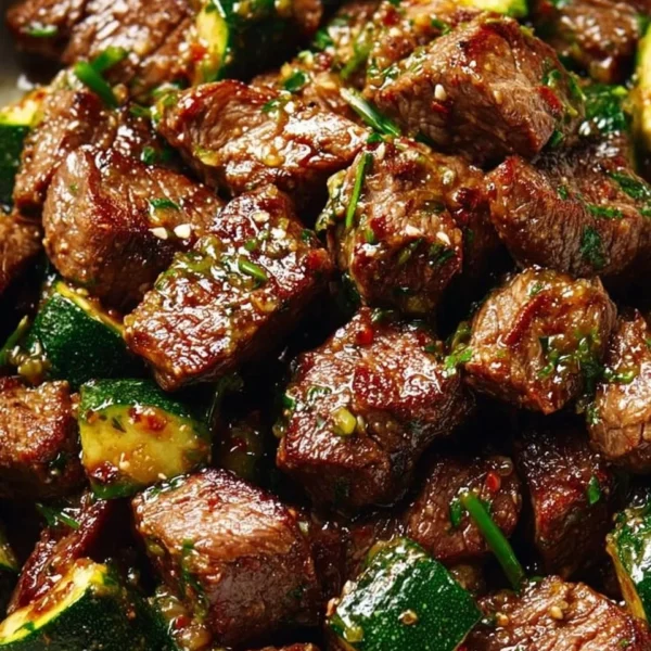 Delicious Garlic Butter Steak Bites served on a plate, ready for a quick dinner.