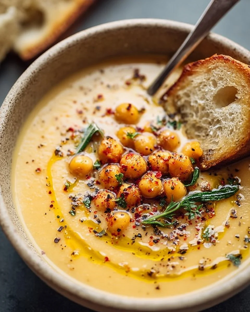 Garlic Chickpea Soup