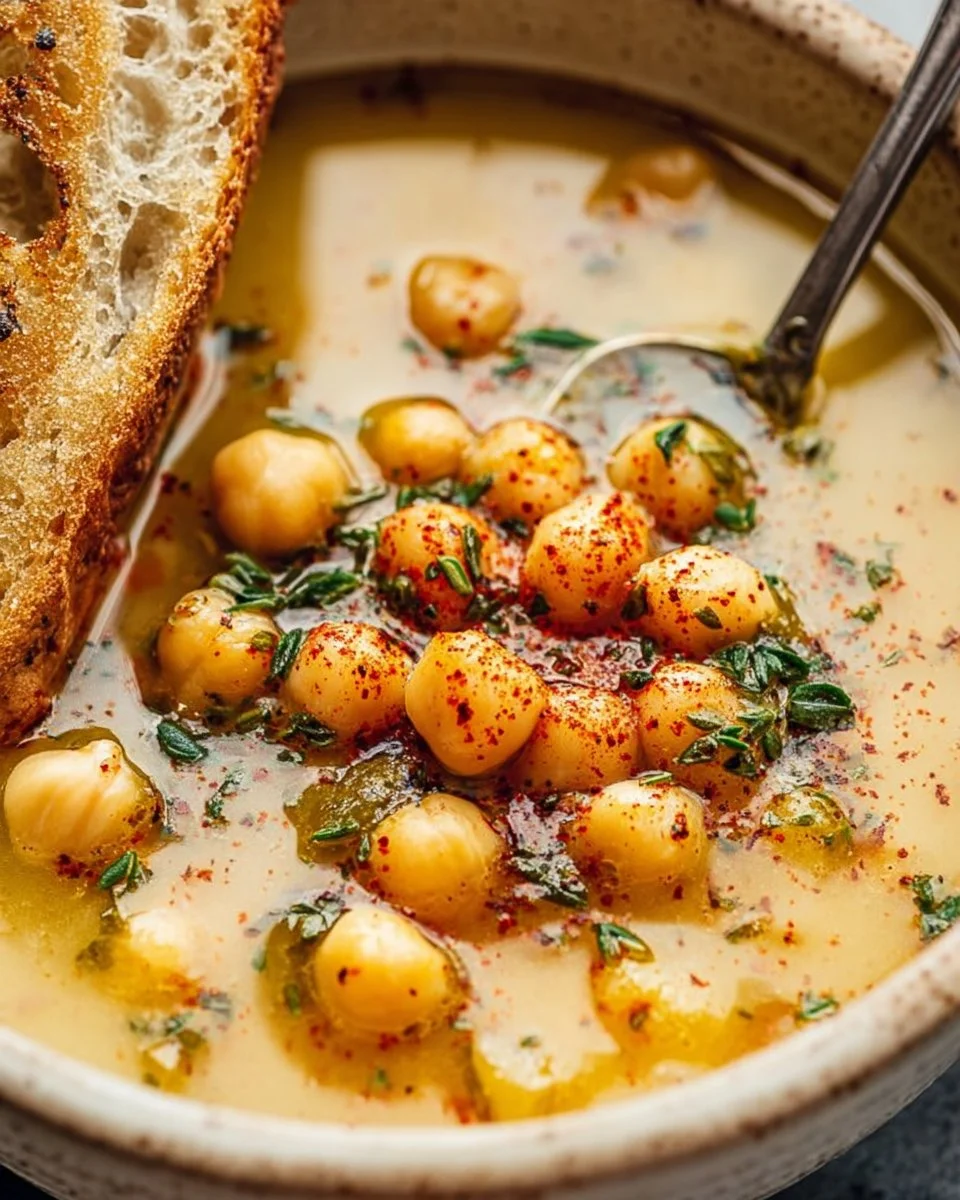 Garlic Chickpea Soup