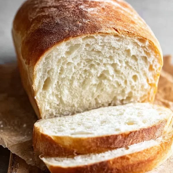 Loaf of homemade bread on a wooden cutting board