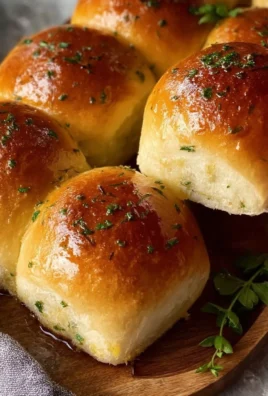 Delicious homemade garlic butter dinner rolls fresh out of the oven
