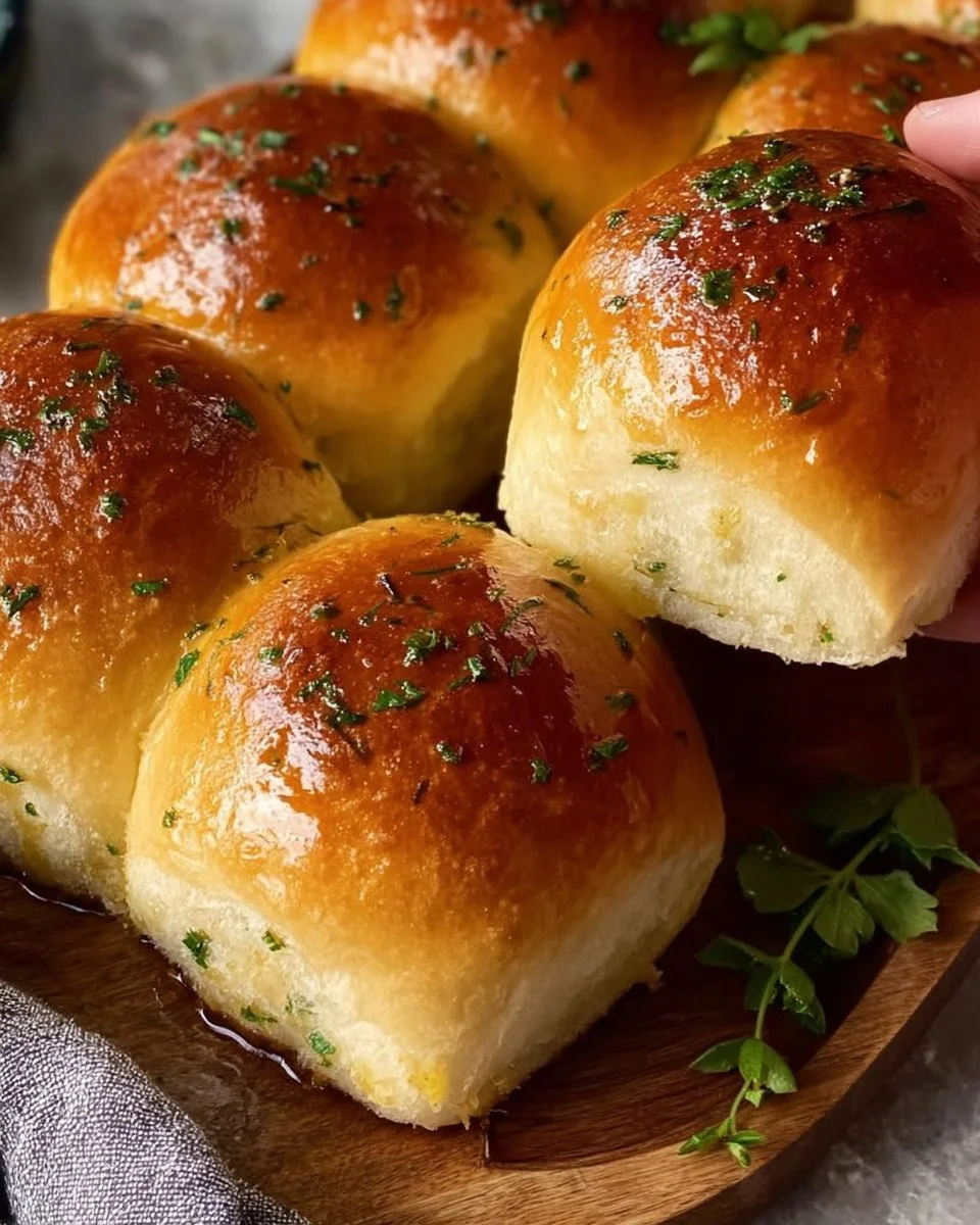 Homemade Garlic Butter Dinner Rolls