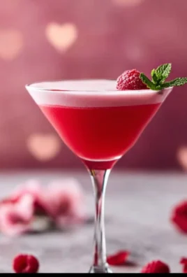 Lovebug Cocktail served in a romantic setting for Valentine's Day