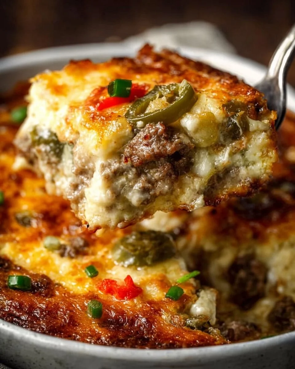 Low Carb Philly Cheesesteak Casserole