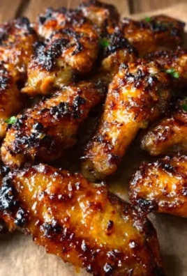 Pineapple-Teriyaki Chicken Wings on a serving platter garnished with herbs