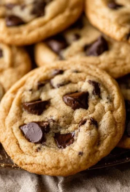 Freshly baked soft chocolate chip cookies on a cooling rack