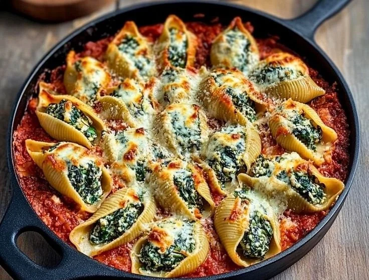 Spinach and Ricotta Stuffed Shells