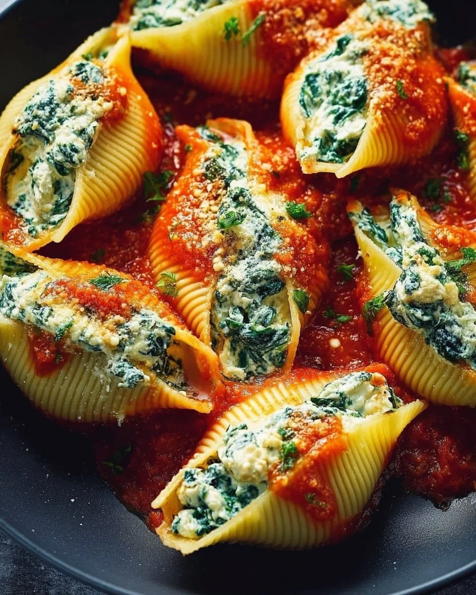 Spinach and Ricotta Stuffed Shells