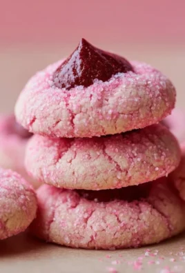Freshly baked Strawberry Kiss Cookies with strawberry icing on a plate
