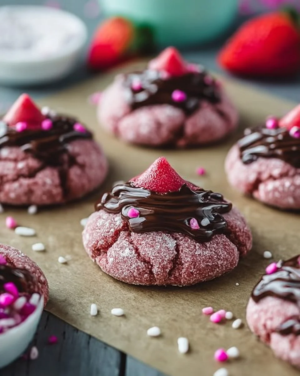 Strawberry Kiss Cookies