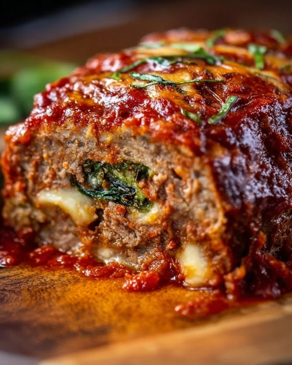 Stuffed Italian Meatloaf