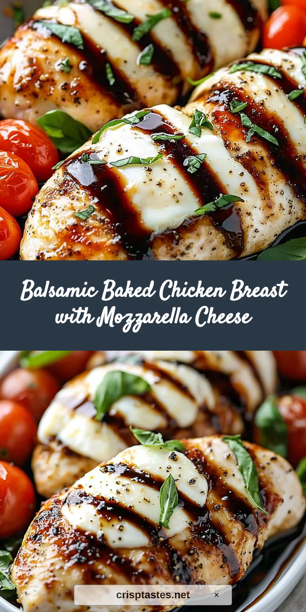 Balsamic Baked Chicken Breast with Mozzarella Cheese
