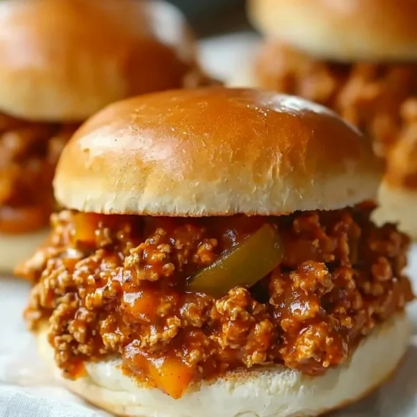 Cajun Chicken Sloppy Joes served on a wooden board with fresh ingredients.