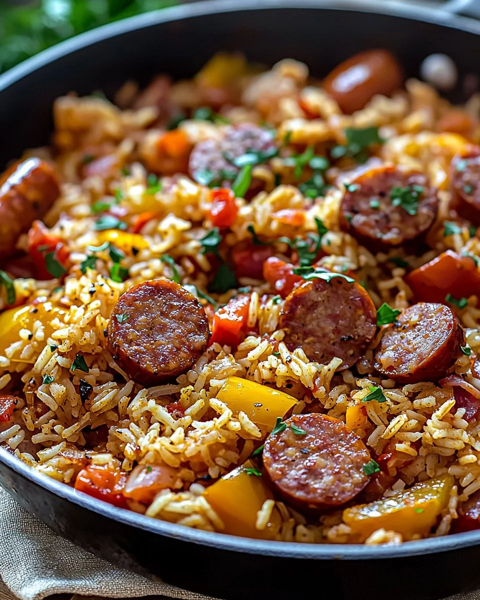 Cajun Sausage and Rice Skillet