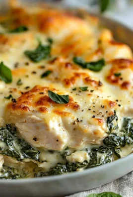 Chicken and Spinach Casserole with Cream Cheese, a flavorful comfort dish