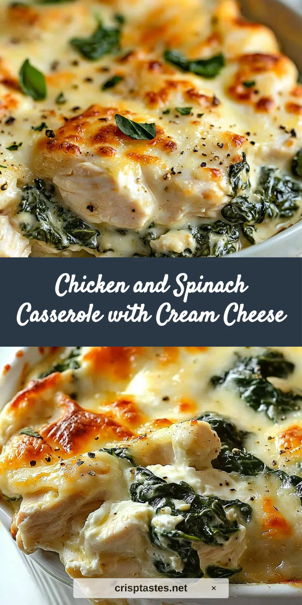 Chicken and Spinach Casserole with Cream Cheese