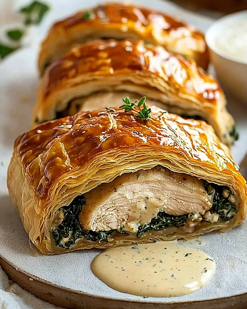 Chicken Wellington with Dijon Cream Sauce