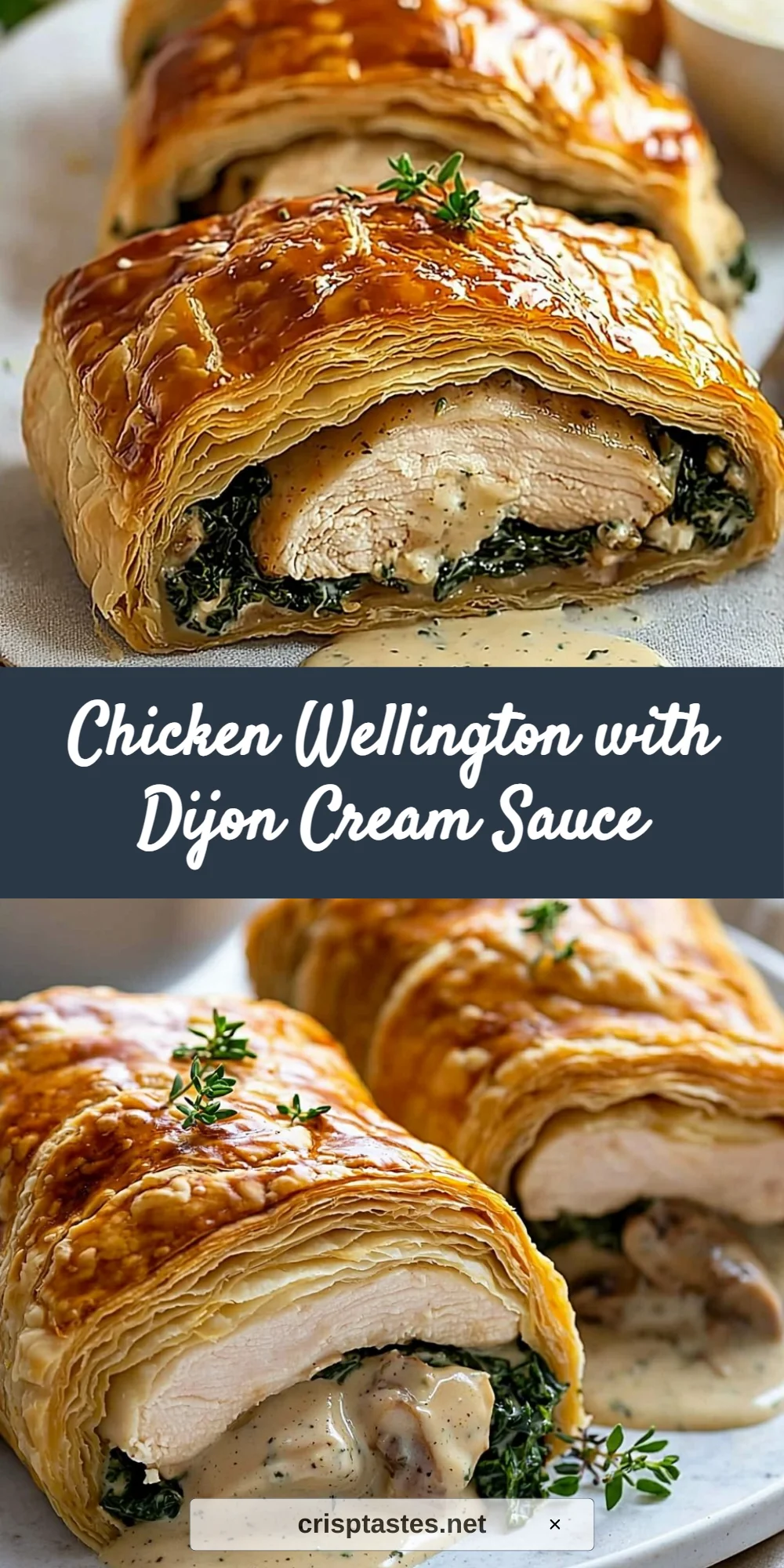 Chicken Wellington with Dijon Cream Sauce