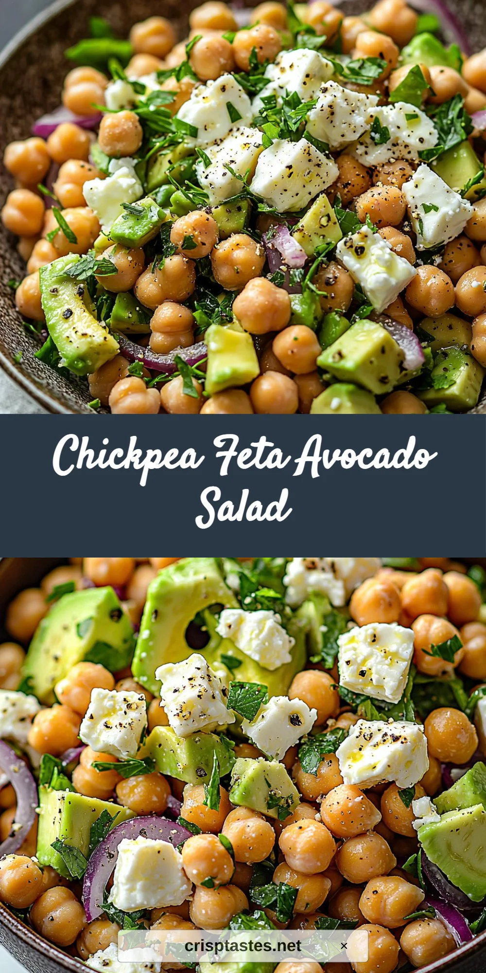 Chickpea Feta Avocado Salad