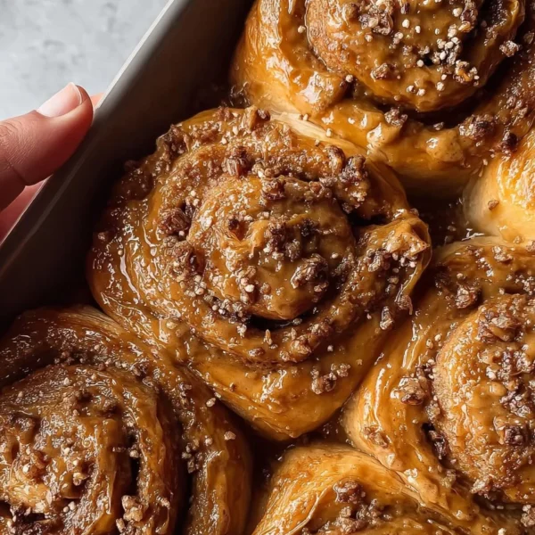 Delicious cookie butter espresso cinnamon rolls topped with creamy icing