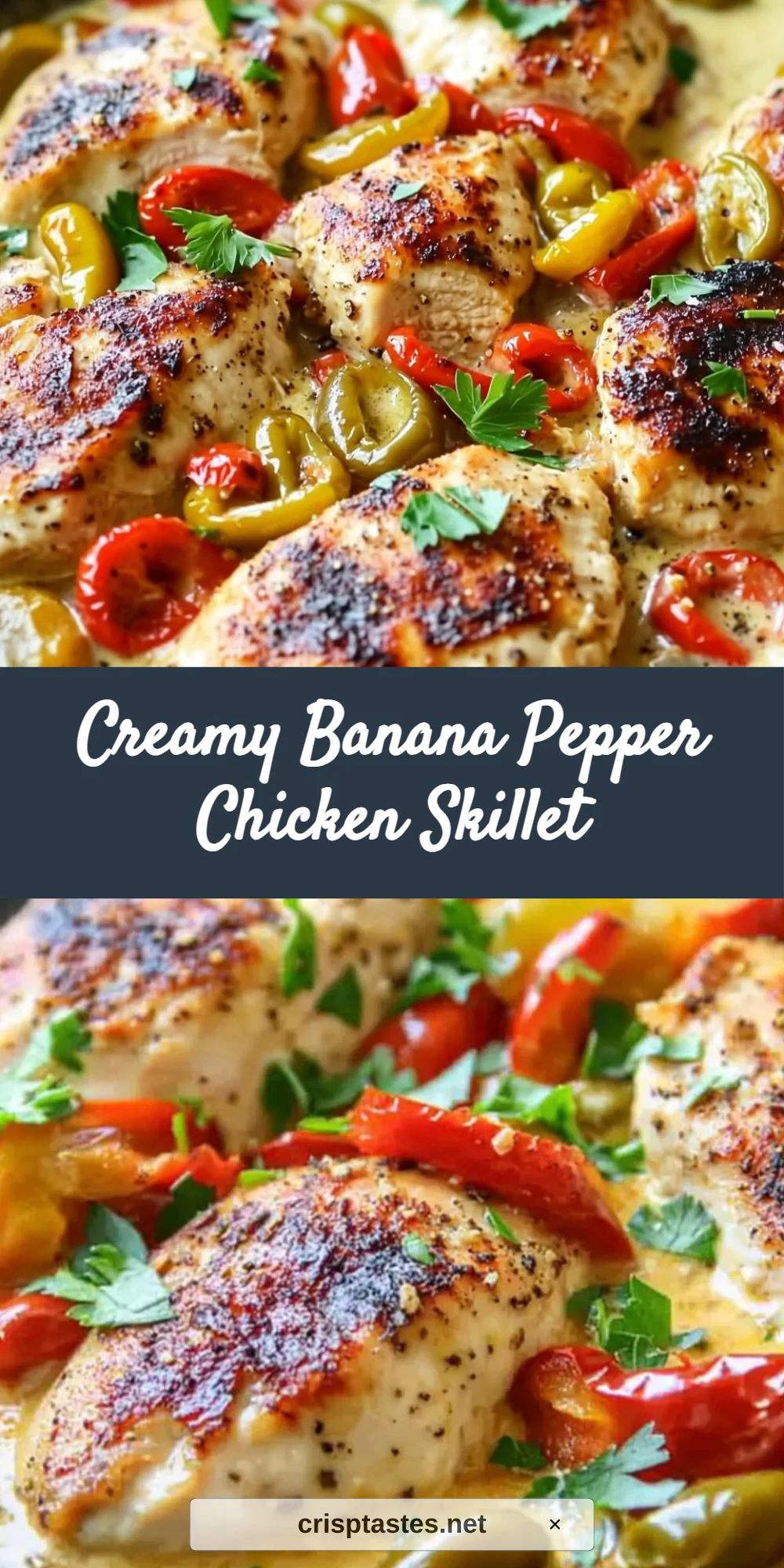 Creamy Banana Pepper Chicken Skillet