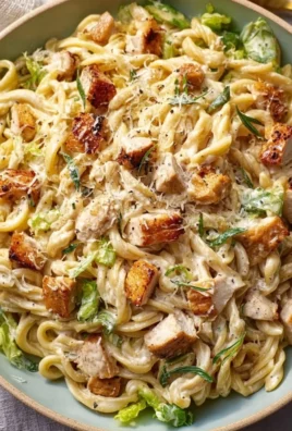 Creamy chicken pasta dish served in a bowl with herbs and cheese